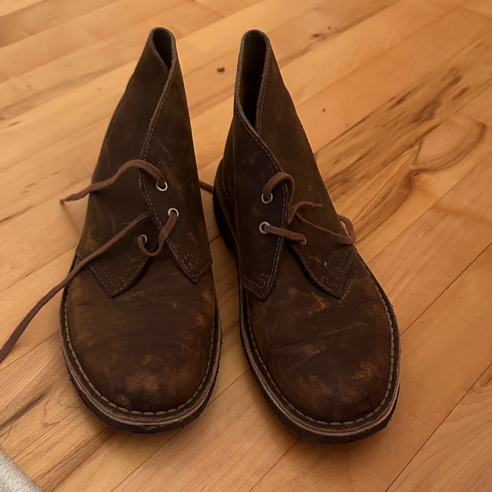 Clarks Brown Leather Chukka Boots